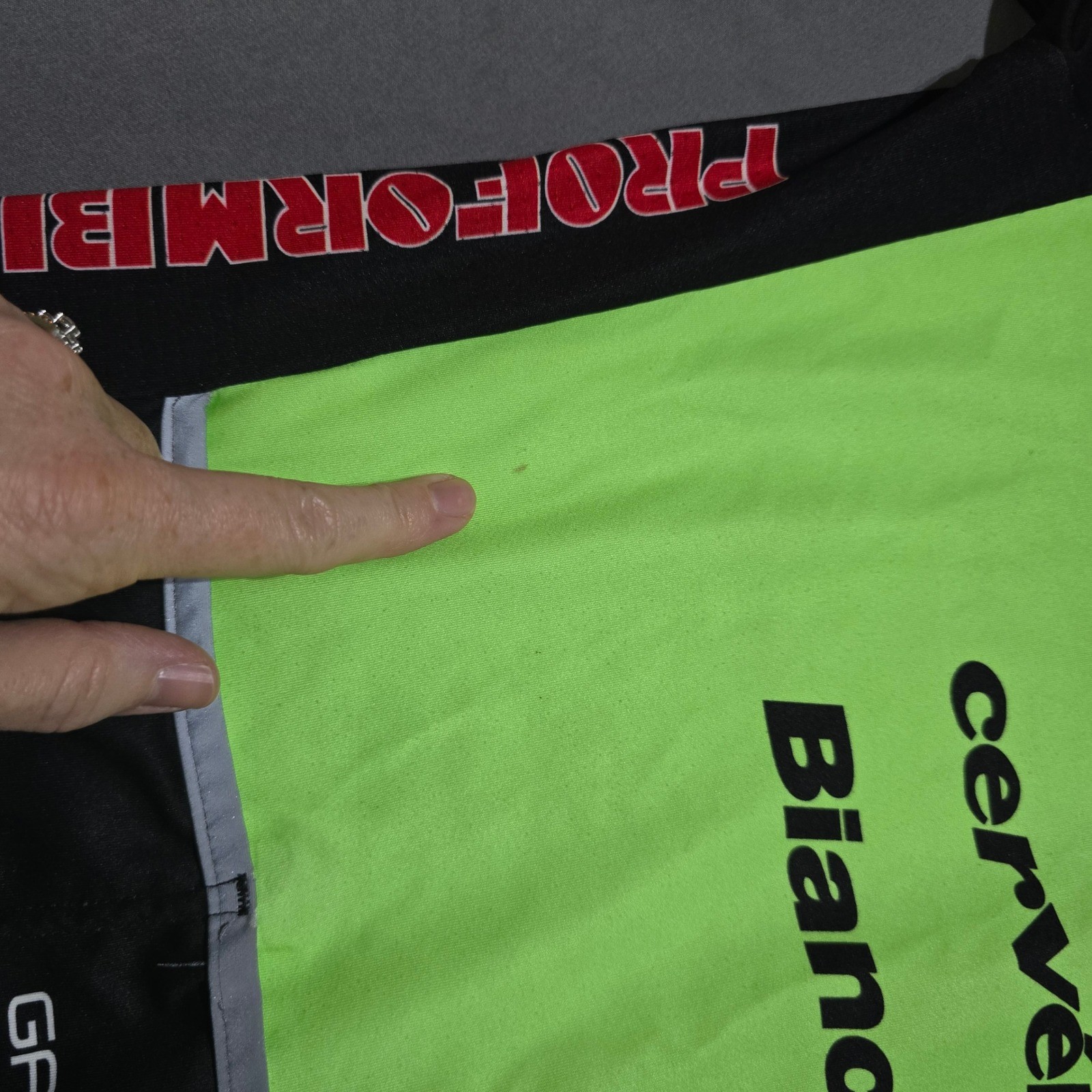Louis Garneau Cycling Jersey Mens Large Neon Green ProForm Racing SRAM Bianchi