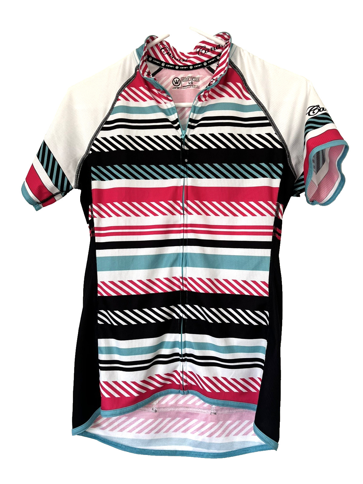 Canari Women’s Multi-Color Short Sleeve Cycling Jersey Size L Pre-Owned