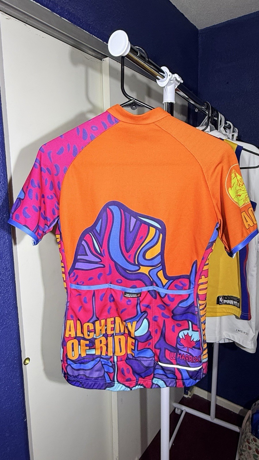 AOR Women’s Cycling Shirt Full Zip Short Sleeve Colorful Bike Shirt M Preowend