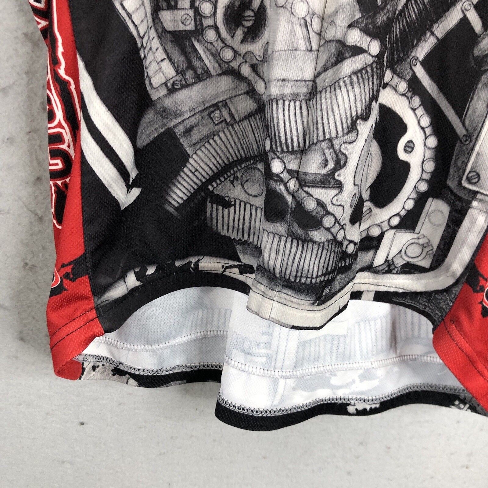 Primal Wear Cycling Jersey Mens XL Red Black Crankin Stein Abstract Performance