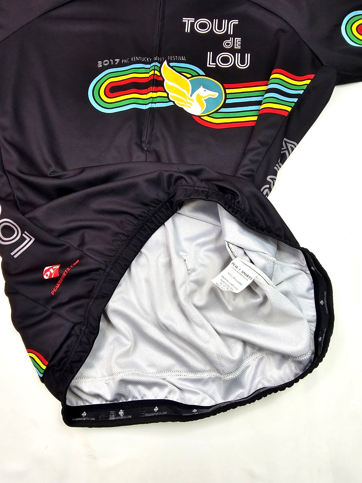 Peak 1 Sports Cycling Jersey Unisex 2XL (48″ Chest) Tour Lou Kentucky Derby 2017