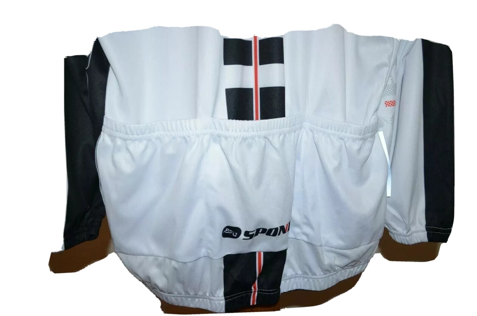 Sponeed Men’s Cycle Jersey Long Sleeve Bike Shirt Red Black White U.S. XXL NWT