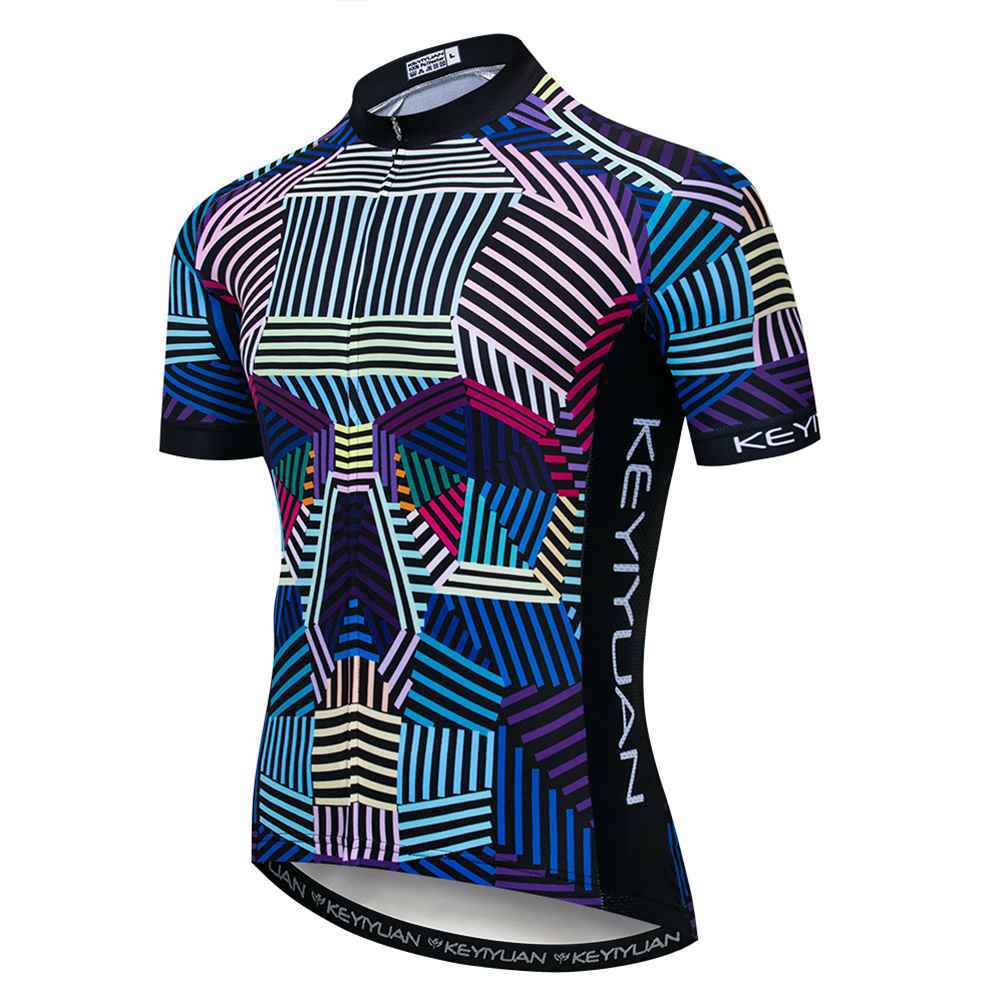 Men’s Skull Cycling Jersey with Zip Pocket Bike Bicycle Jersey Shirt Cycling Top