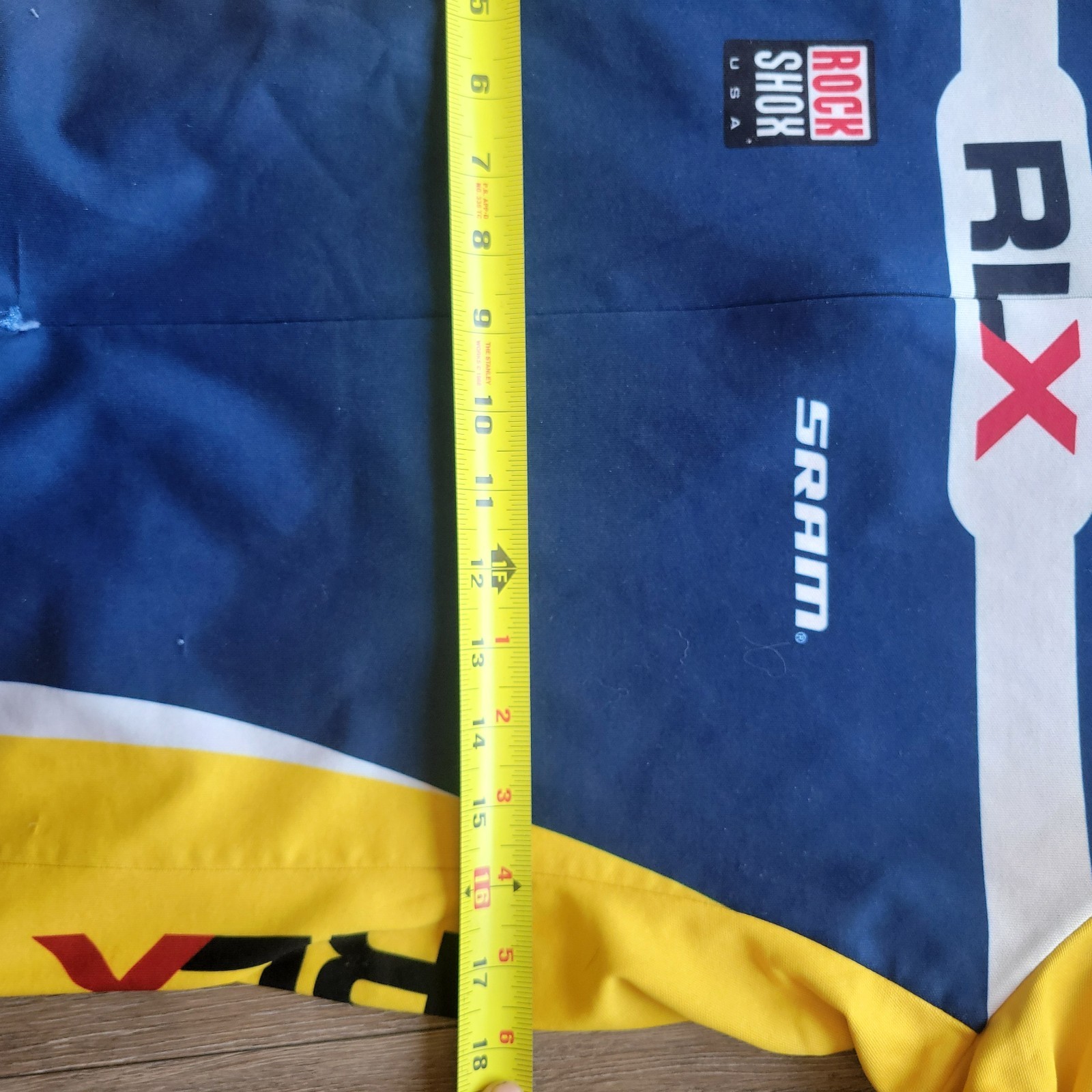VTG Polo Sport RLX Ralph Lauren Cycling Jersey Mens Large Logos 3/4 Zip Pockets