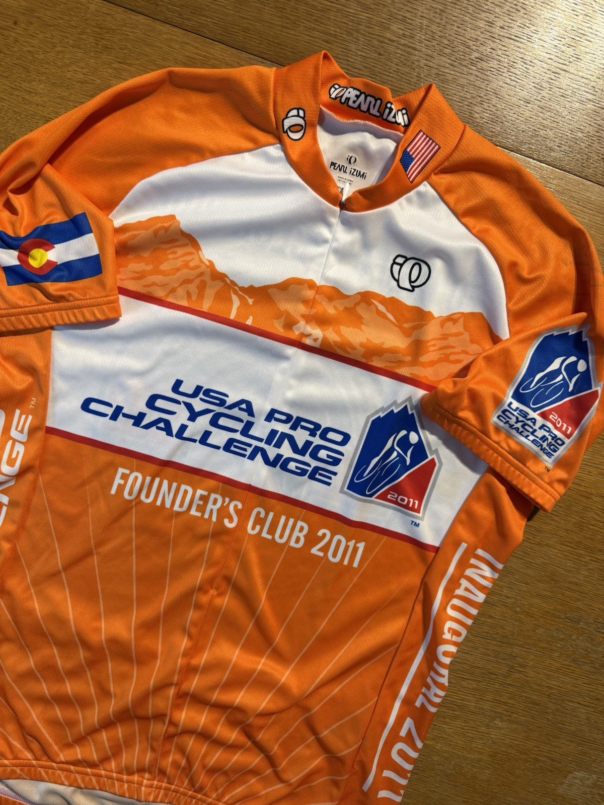 Pearl Izumi Cycling Jersey Men’s M USA Pro Tour Colorado Flag Half 1/2 Zip