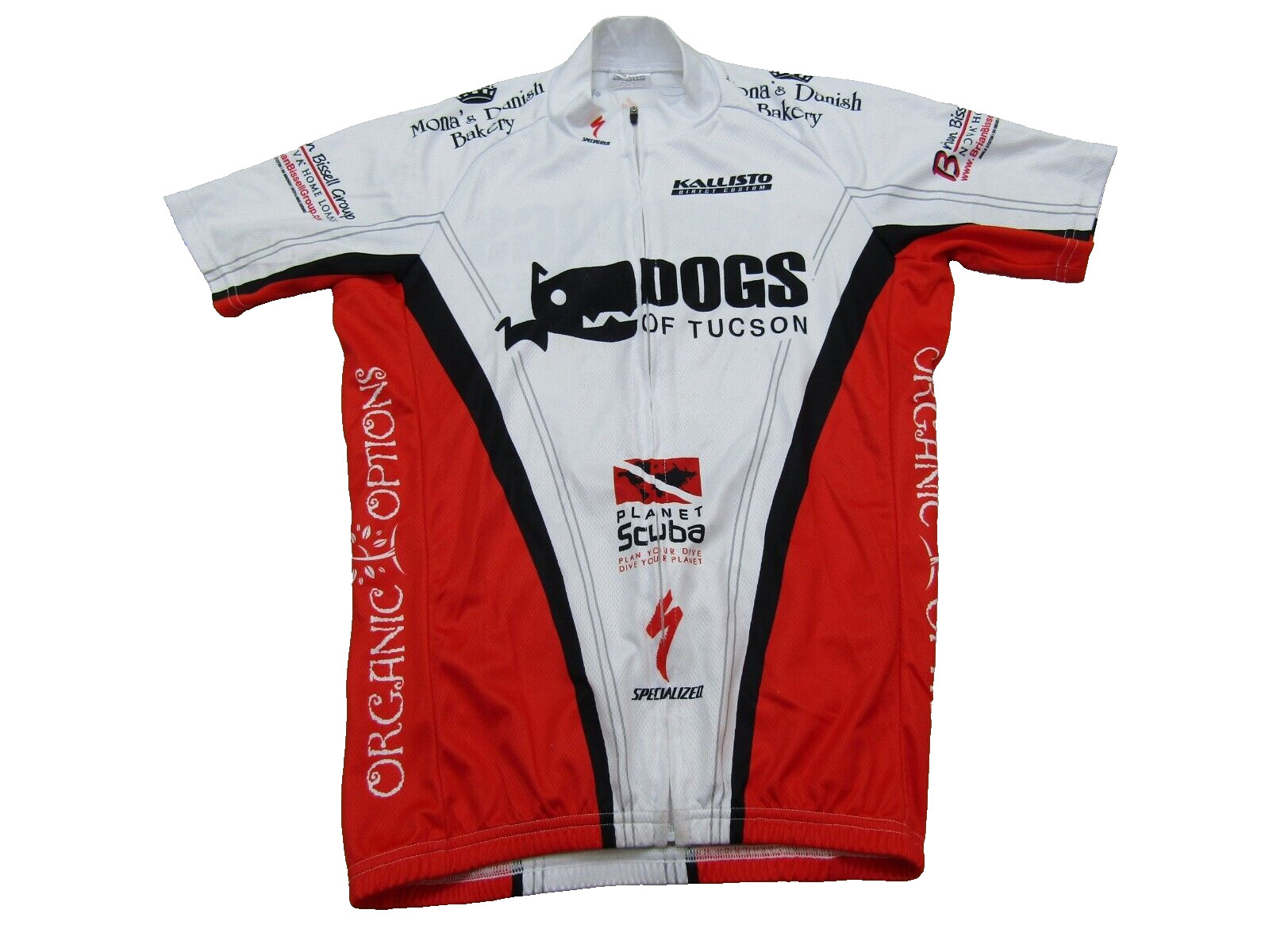 Kallisto Cycling Jersey Adult Small Bicycle Racing Full Zipper Dogs of Tucson