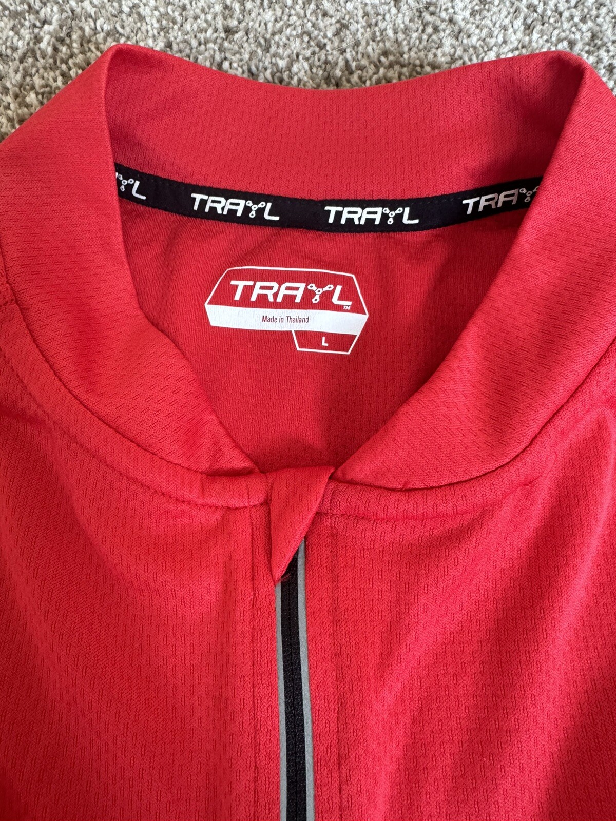 Mens Trayl Cycling Jersey Casual Cut Zip Short Sleeve Reflective Glass Cleaner