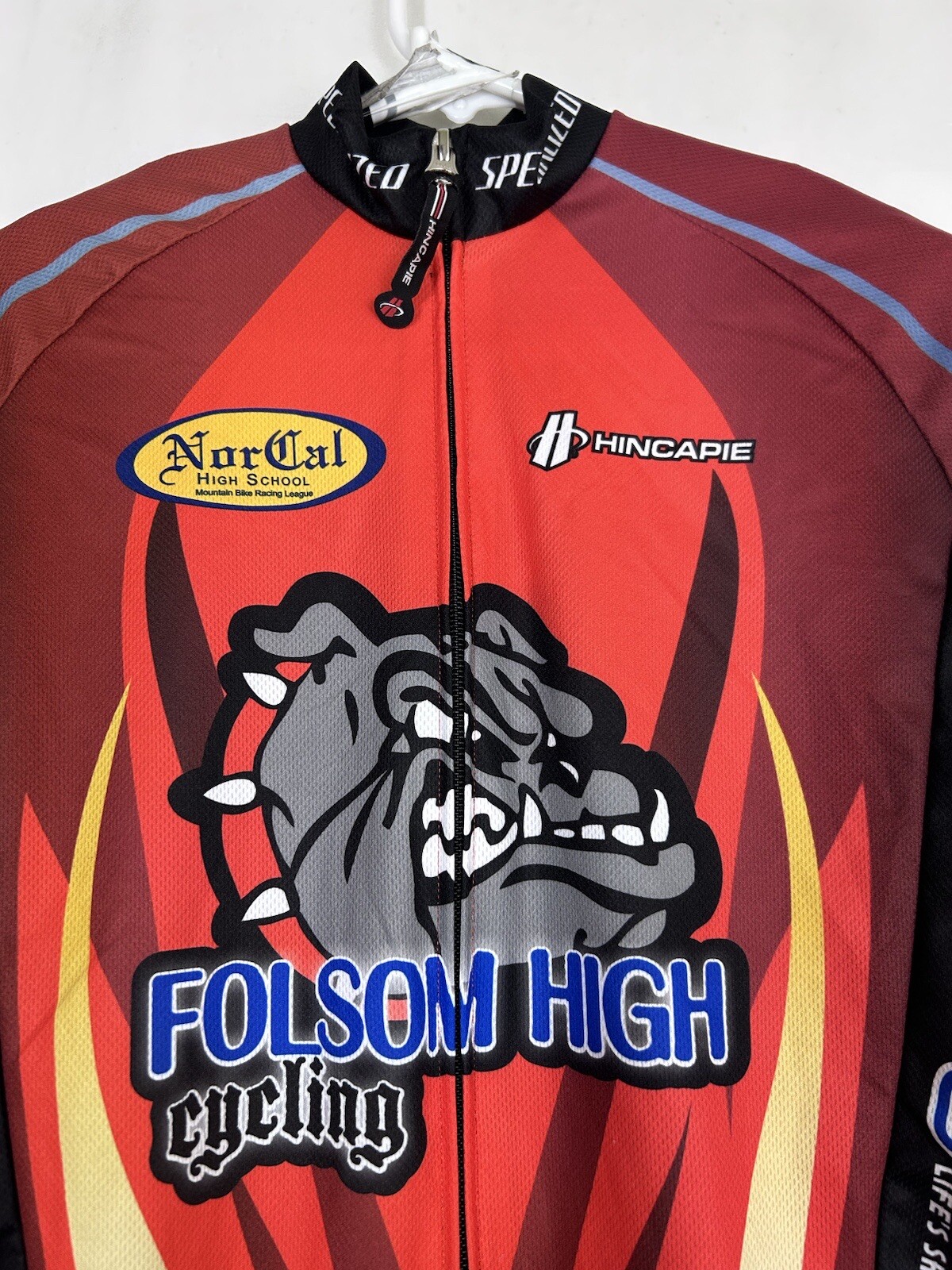 hincapie cycling jersey Xs Polyester Folsom High Bulldogs Full Zip
