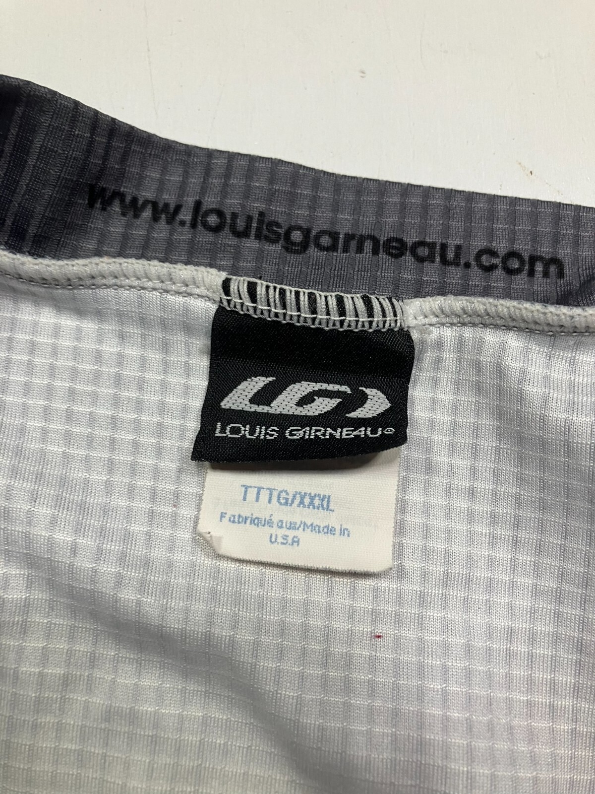 LG LOUIS GARNEAU Gray/Red USA-MADE CYCLING JERSEY Bike Ride Gym Shirt Women 3XL