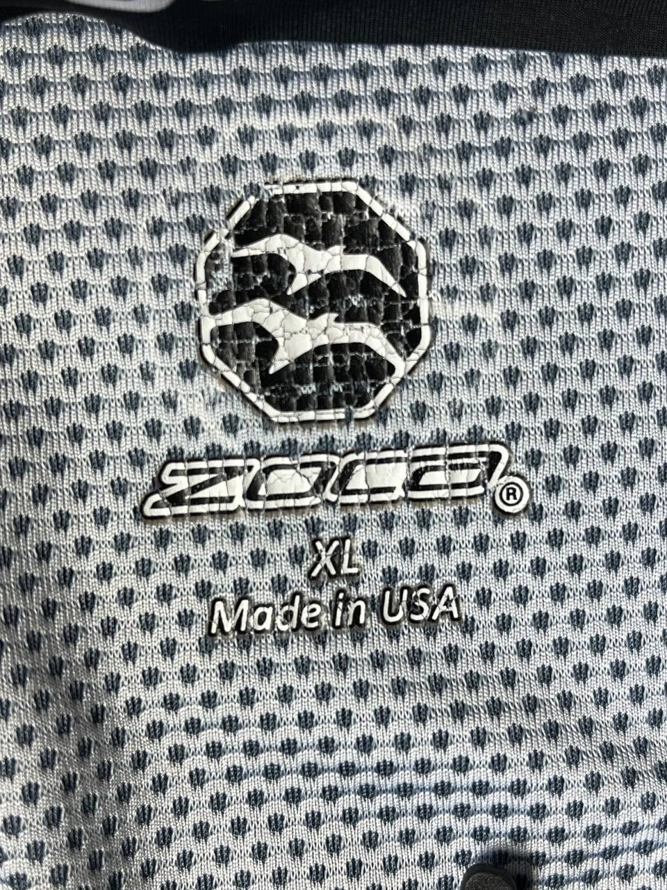 Zoca Cycling Jersey Men Size XL Blue Full Zip 3 Back Pockets Made In USA