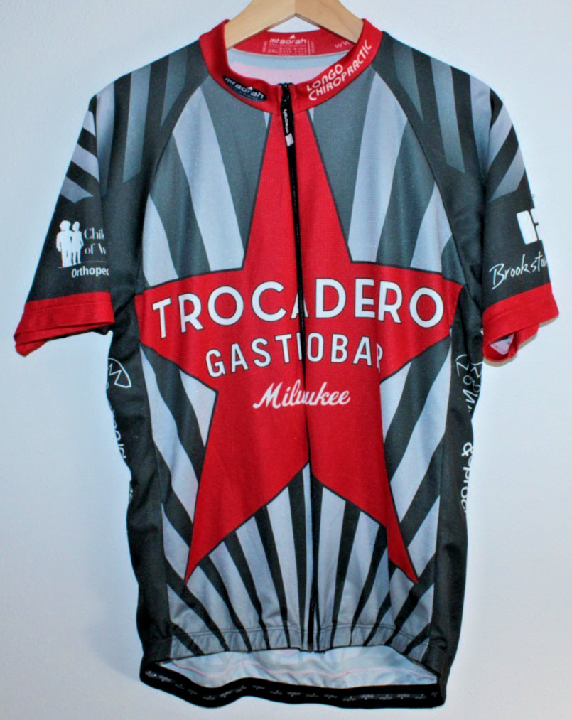 Mt Borah Pro Men’s Cycling Jersey 2XL Rear Pockets 46″ Chest 24/28″ T2B Racing ~