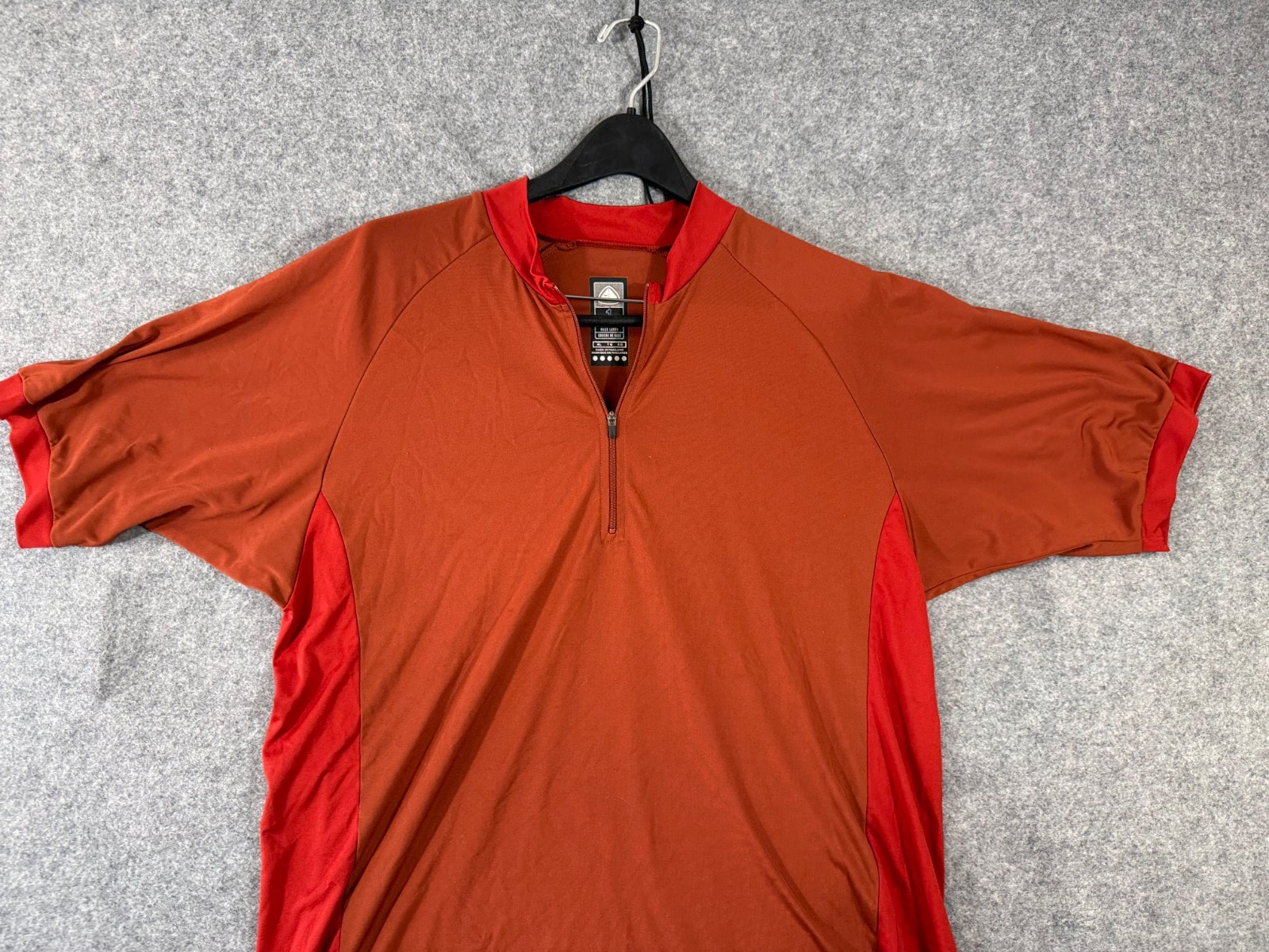 Nike ACG Base Layer Shirt Mens XL Orange 1/4 Zip Short Raglan Sleeve Stretch