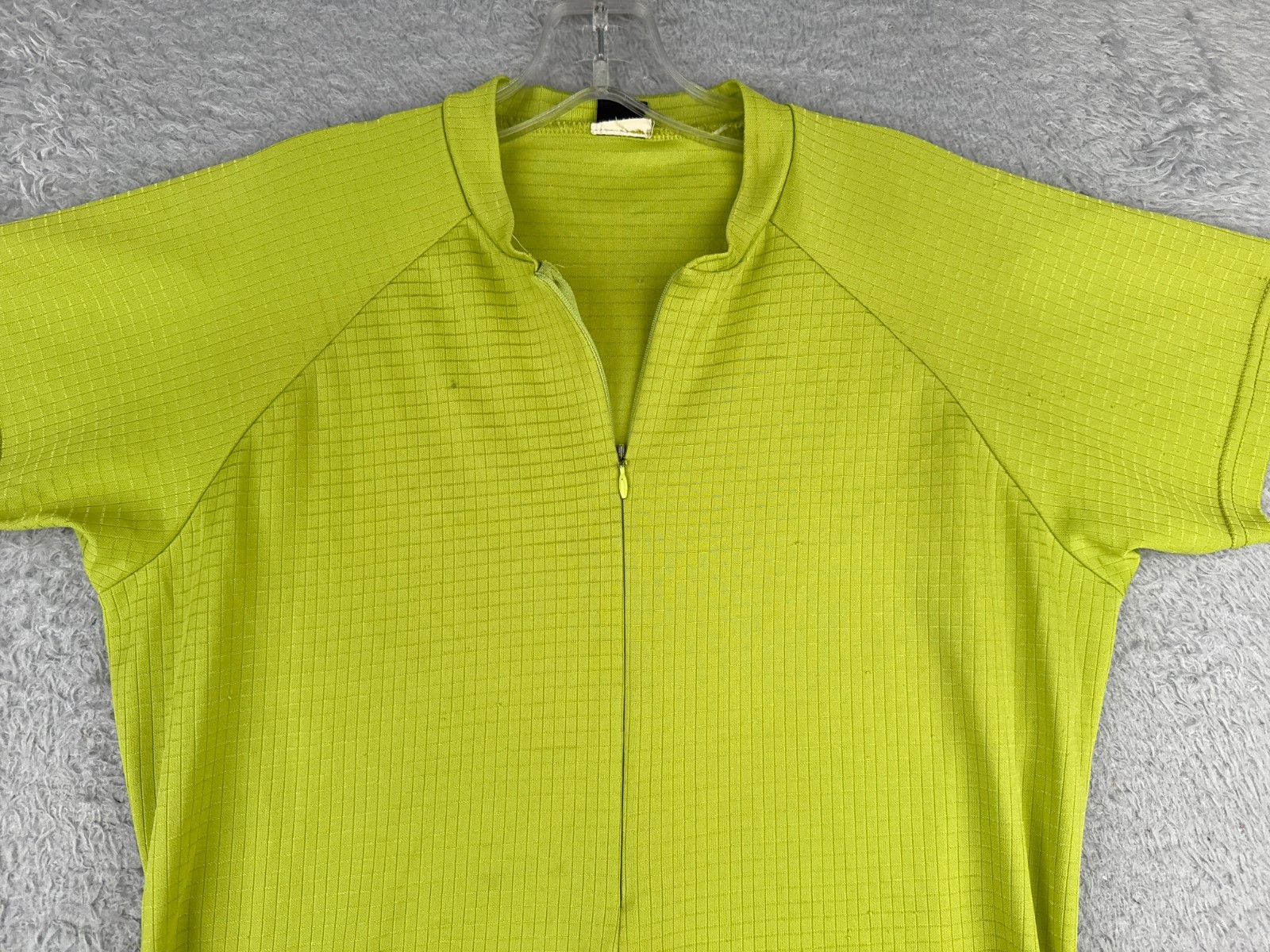 VINTAGE REI Cycling Jersey Womens Large Green 1/2 Zip Short Sleeve Polyester