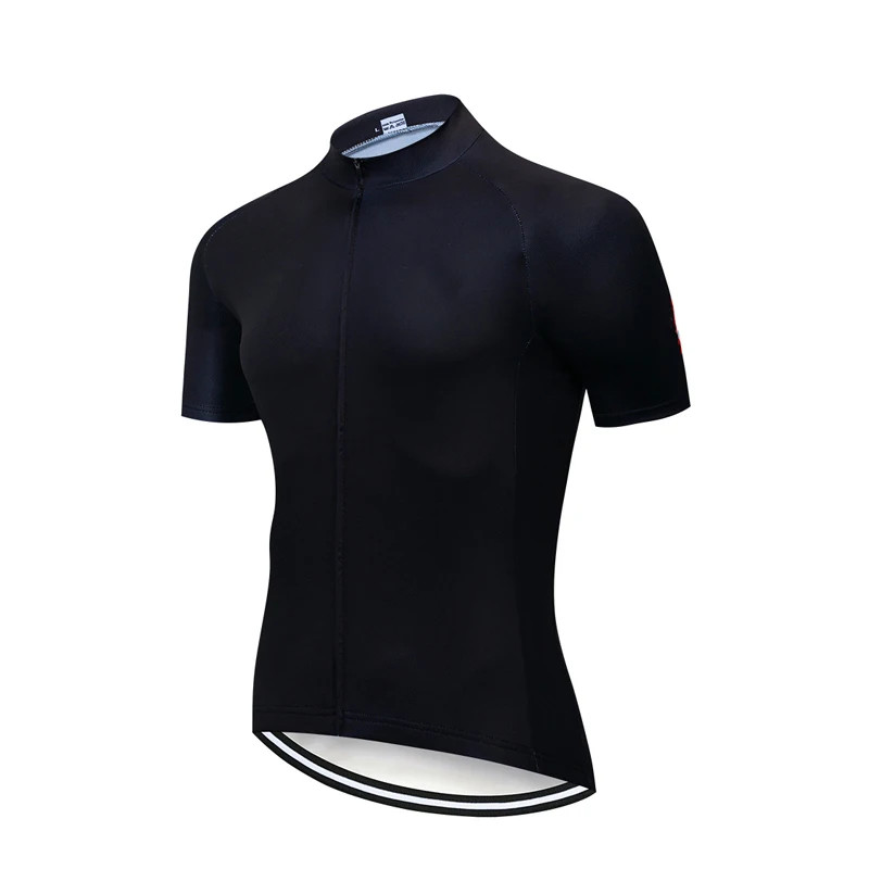 Solid Color Summer Men Short Sleeves Cycling Jersey Polyeste Clothing Quick Dry