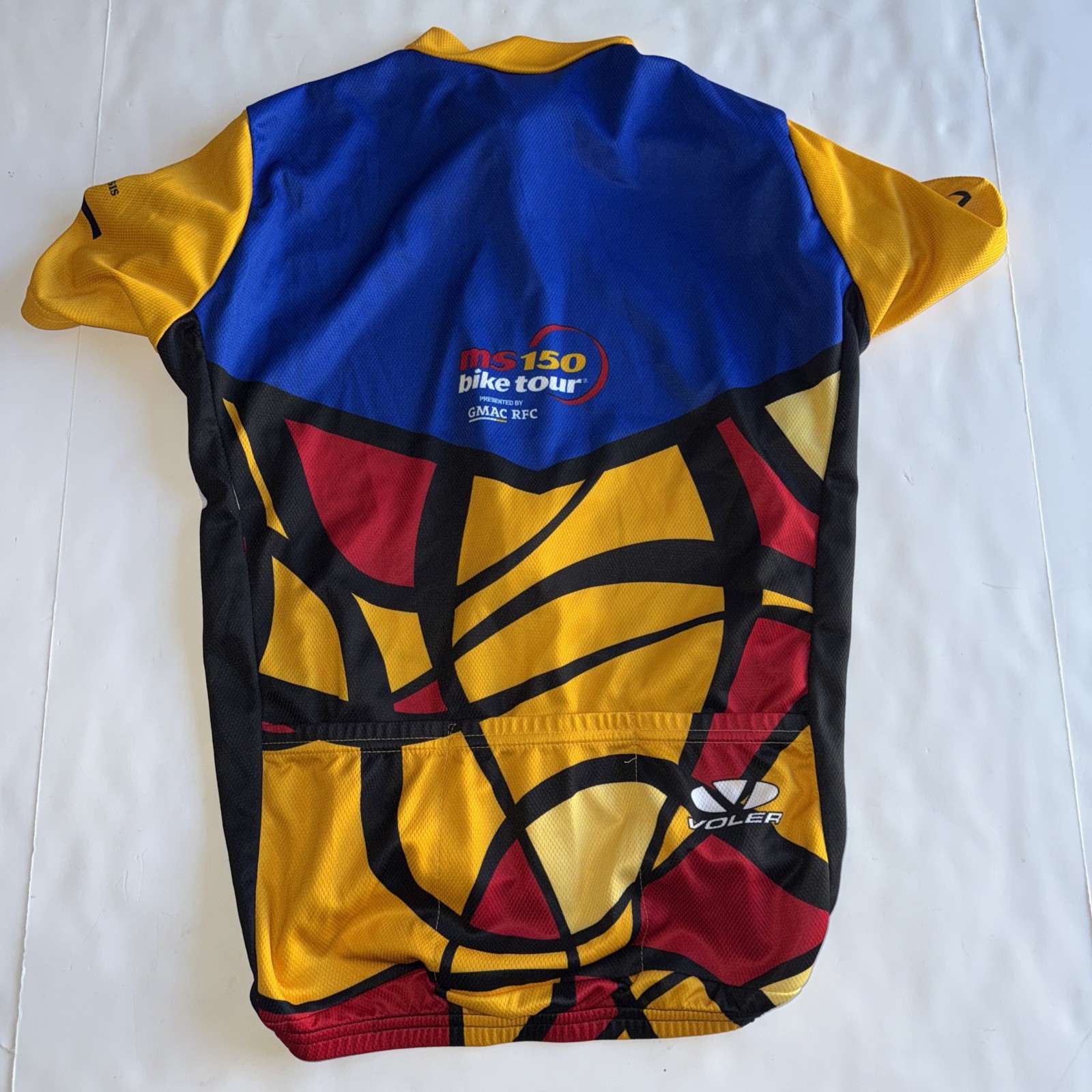 Voler Bike Jersey Adult Sz S Blue Yellow MS 150 Tour MN 2020 Gmac RFC Full Zip