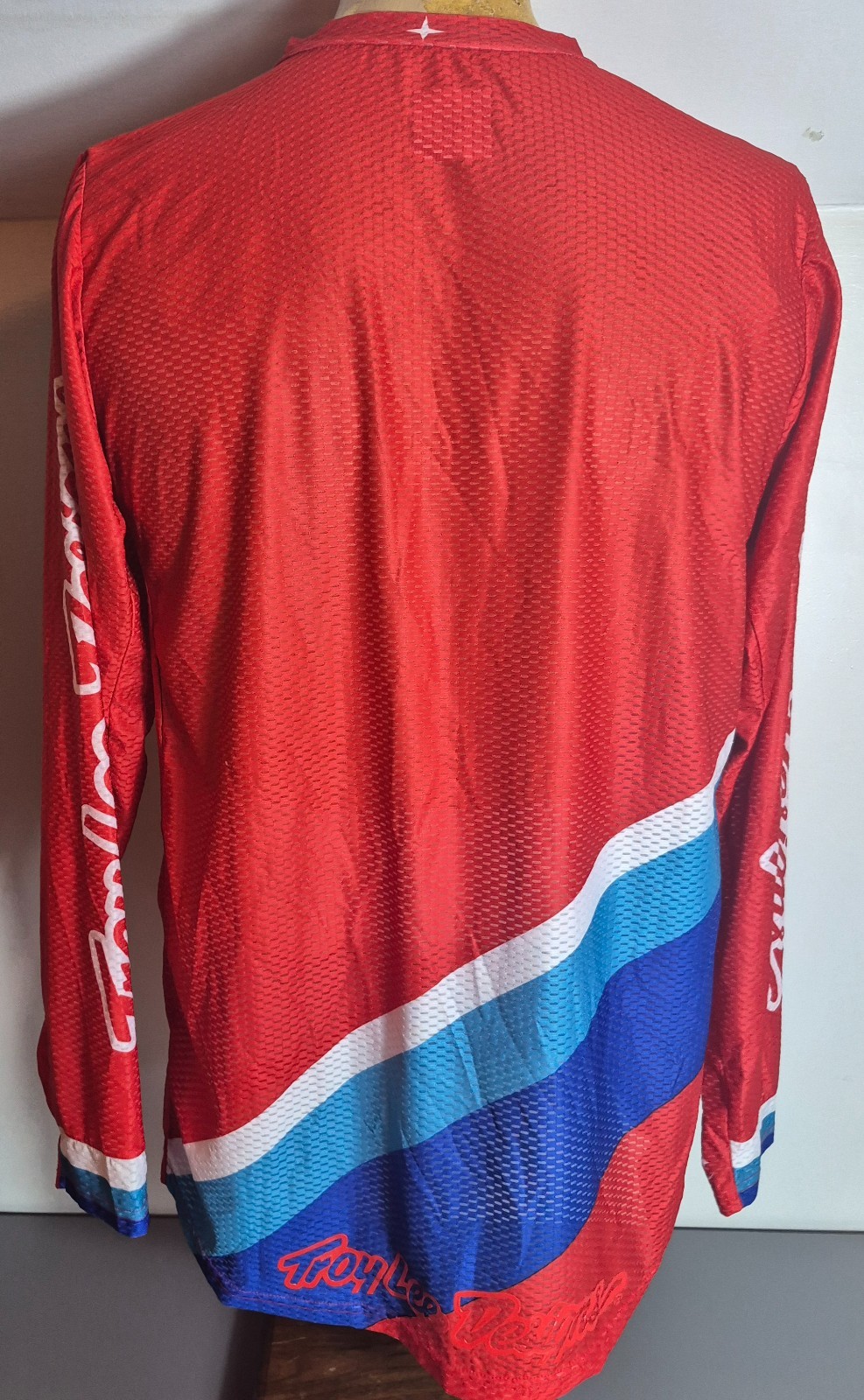 Troy Lee Designs Mens Mesh Long Sleeve Jersey Medium Red White Blue