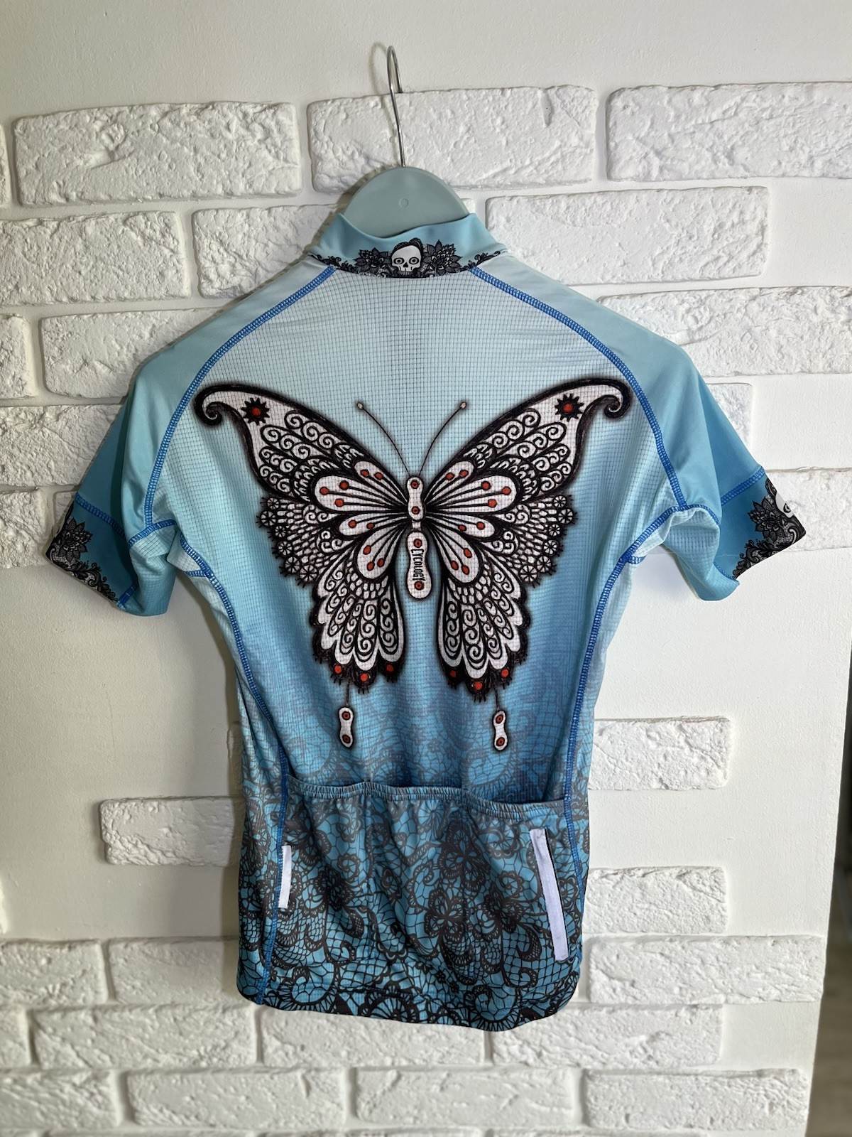 Cycology cycle jersey Women’s Small W-S High Neck Short Sleeve Full Zip Blue