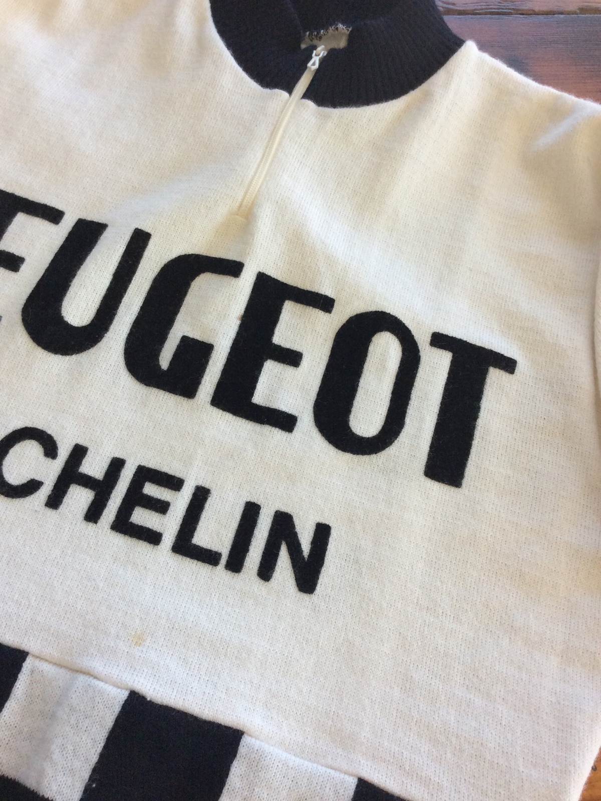 Vintage 1966-67 Peugeot Michelin Eddy Merckx Era cycling jersey Wool M