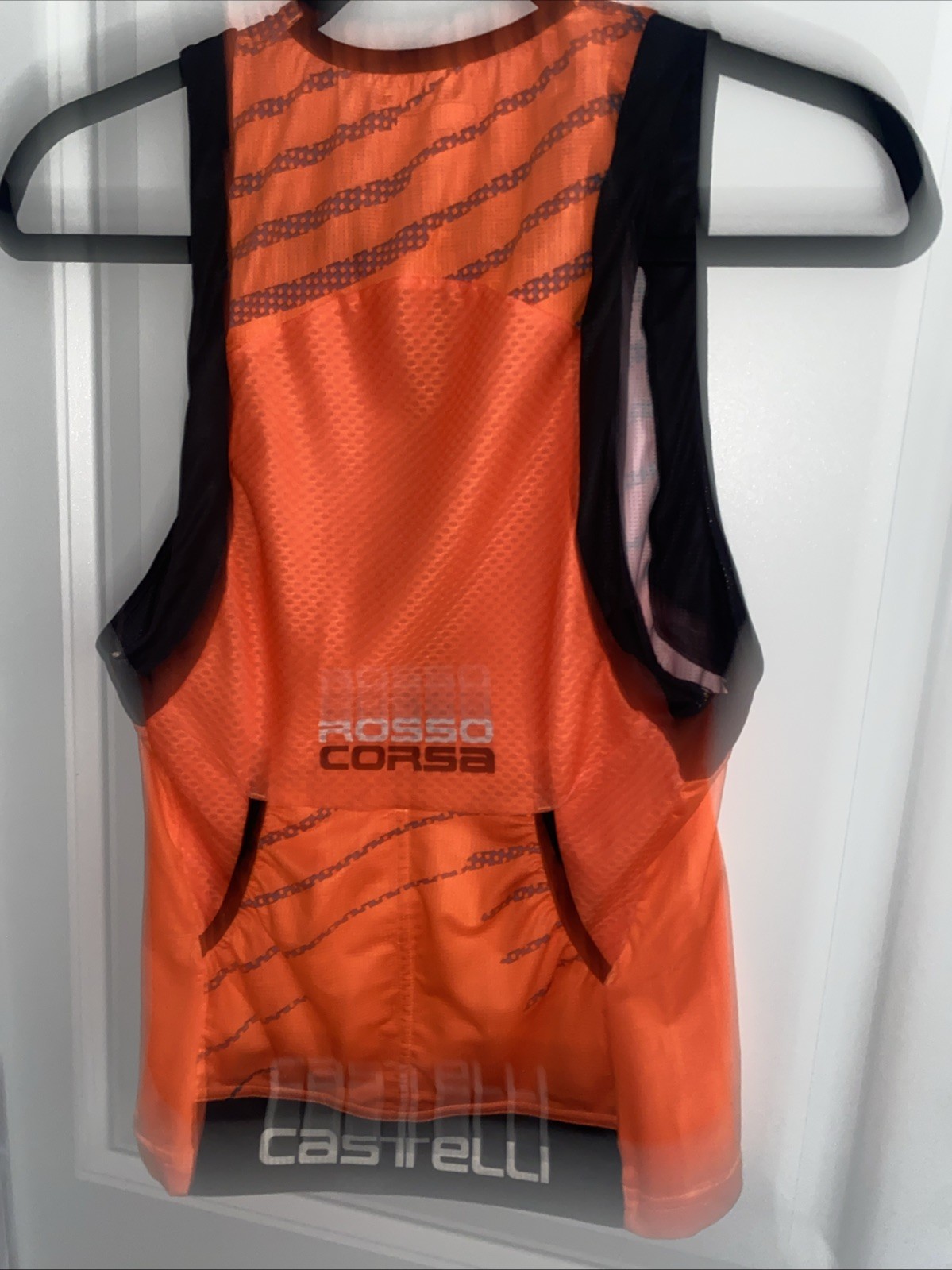Castelli Free Tri Top Sleeveless Jersey Youth Large Orange Cycling Bike