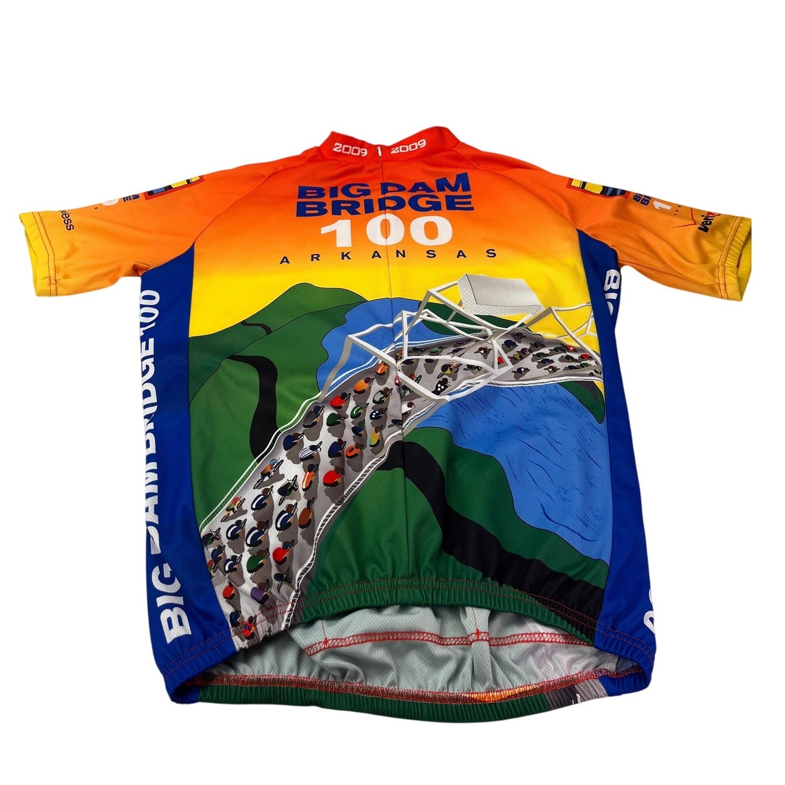 Big Dam Bridge 100 Cycling Jersey Mens XL Multicolor Excellent 2009 Arkansas