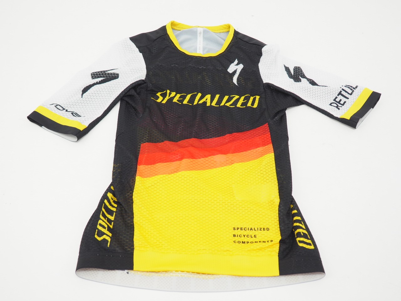 Specialized Racing Lightweight Zipless Jersey Size XXS Orange/Yellow/BK/WH