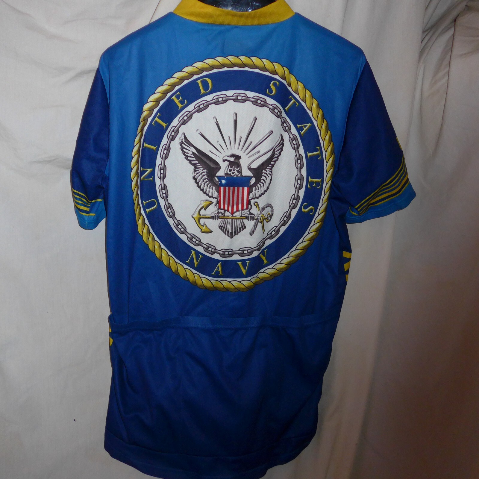 USN Primal Cycling Jersey Shirt Mens United States Navy 3/4 Zip 3 Pockets Sz XXL