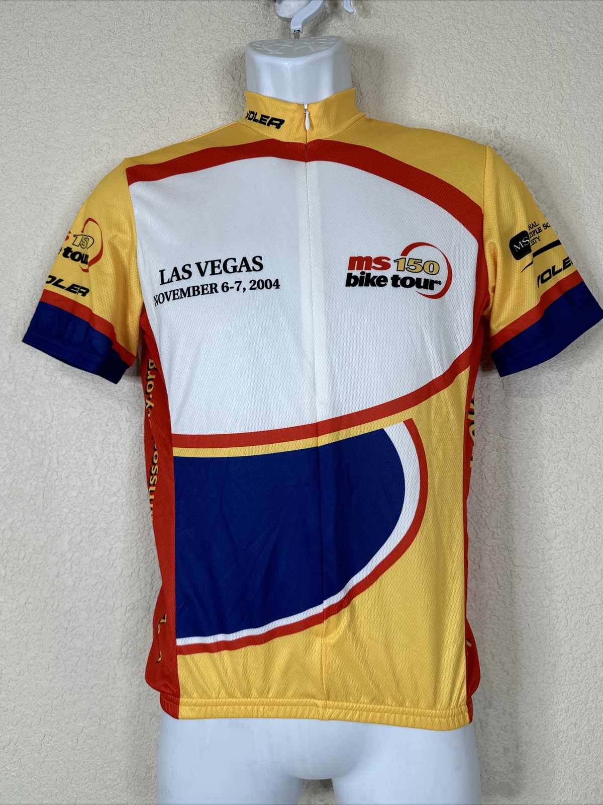 Voler MS150 Bike Tour Cycling Jersey Vintage Mens Size Small USA Made