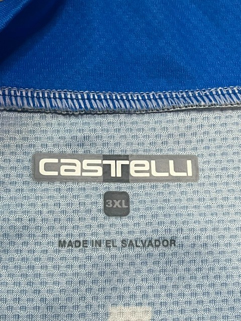 Castelli Men Blue Full Zip Lightweight Cycling Jersey Size 3XL EUC Slalom