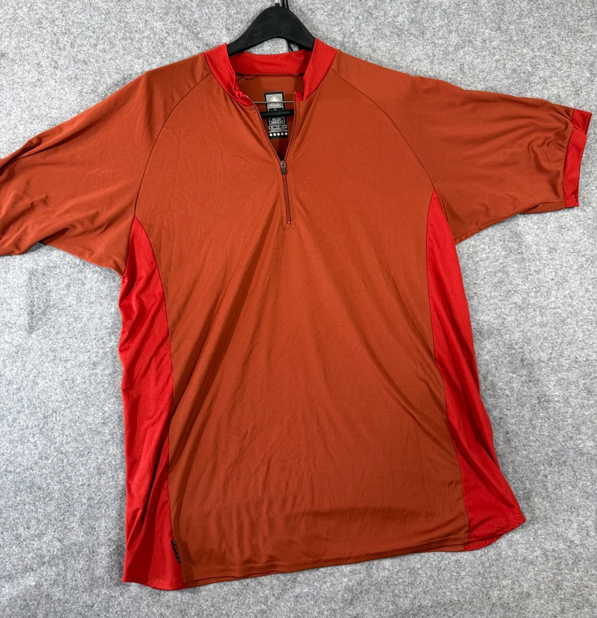 Nike ACG Base Layer Shirt Mens XL Orange 1/4 Zip Short Raglan Sleeve Stretch