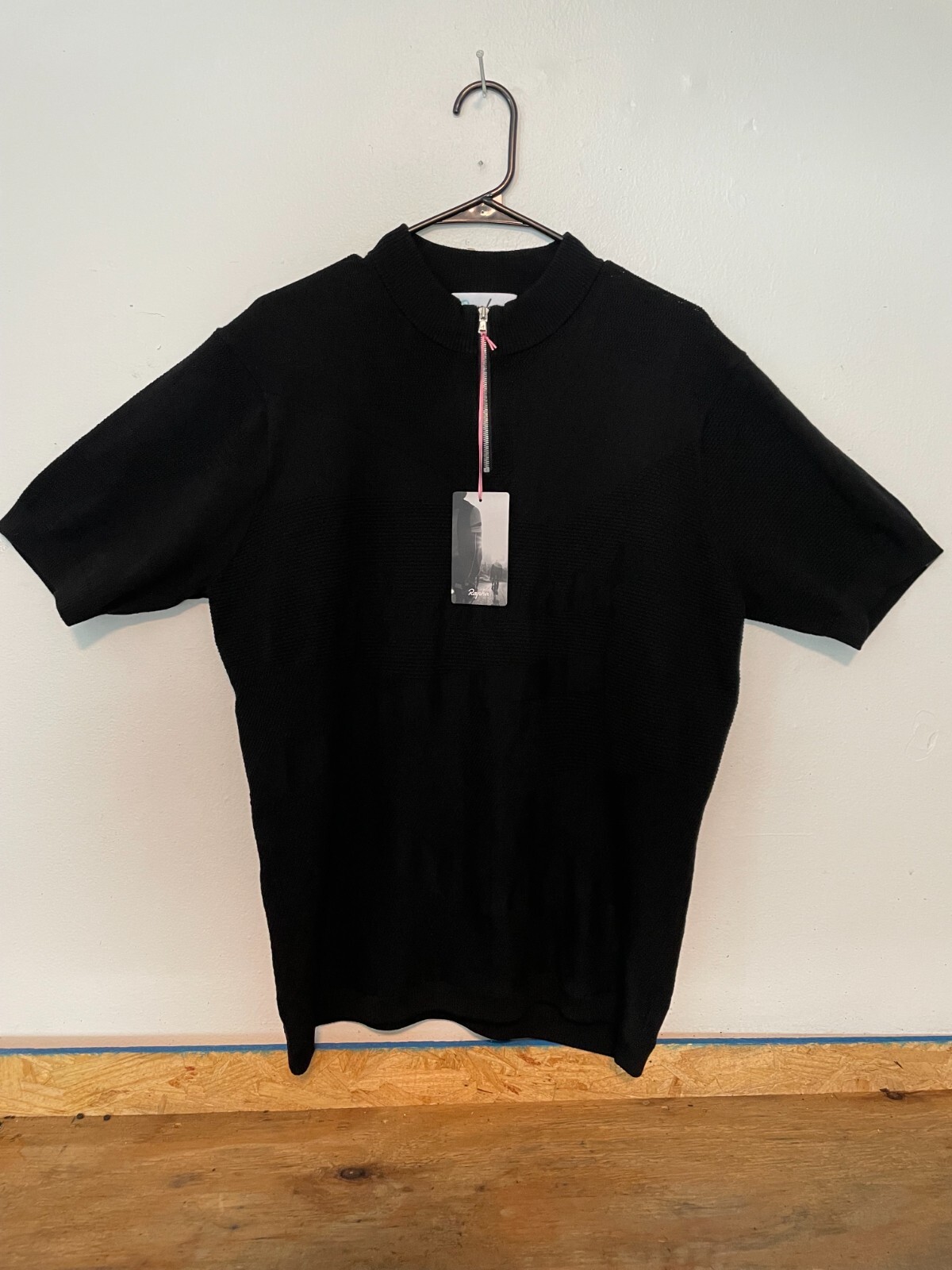 Rapha Men’s ST Raphael Quarter Zip Cycling Jersey Men’s XL S/S Knit Black