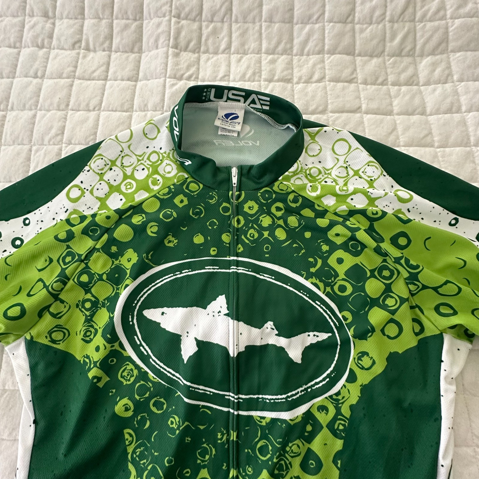 Voler Cycling Jersey Mens 2XL Green Dog Fish Head Brewing Beer Athletic Full Zip
