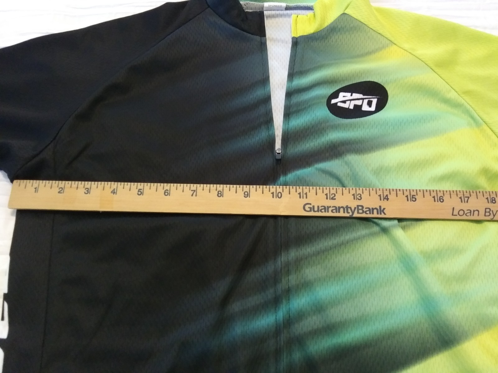 Sponeed cycling bike jersey Yellow/Green fade to Black, Large Men