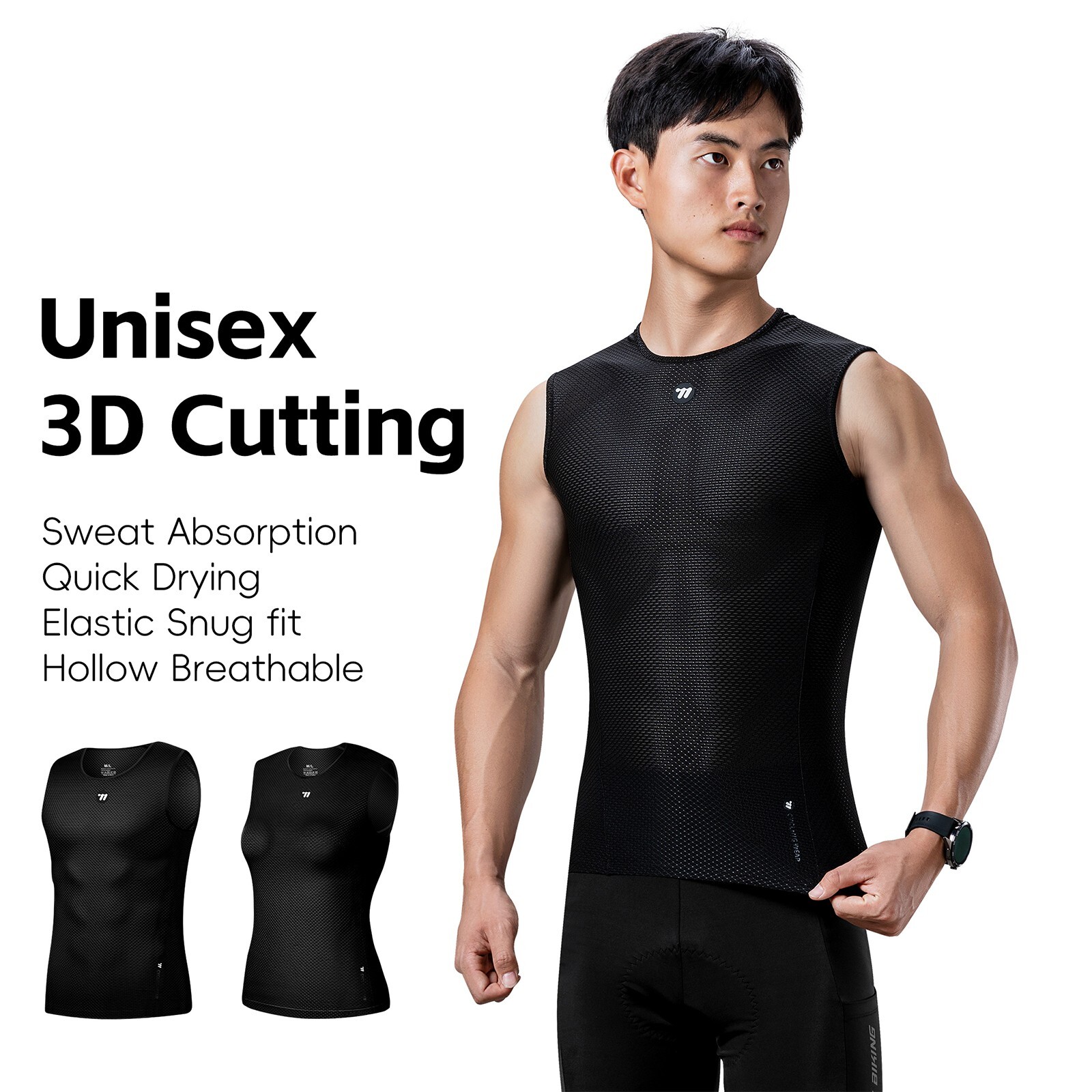 WEST BIKING Men Cycling Base Layer Vest Summer Ride Sleeveless Top Jersey Sport