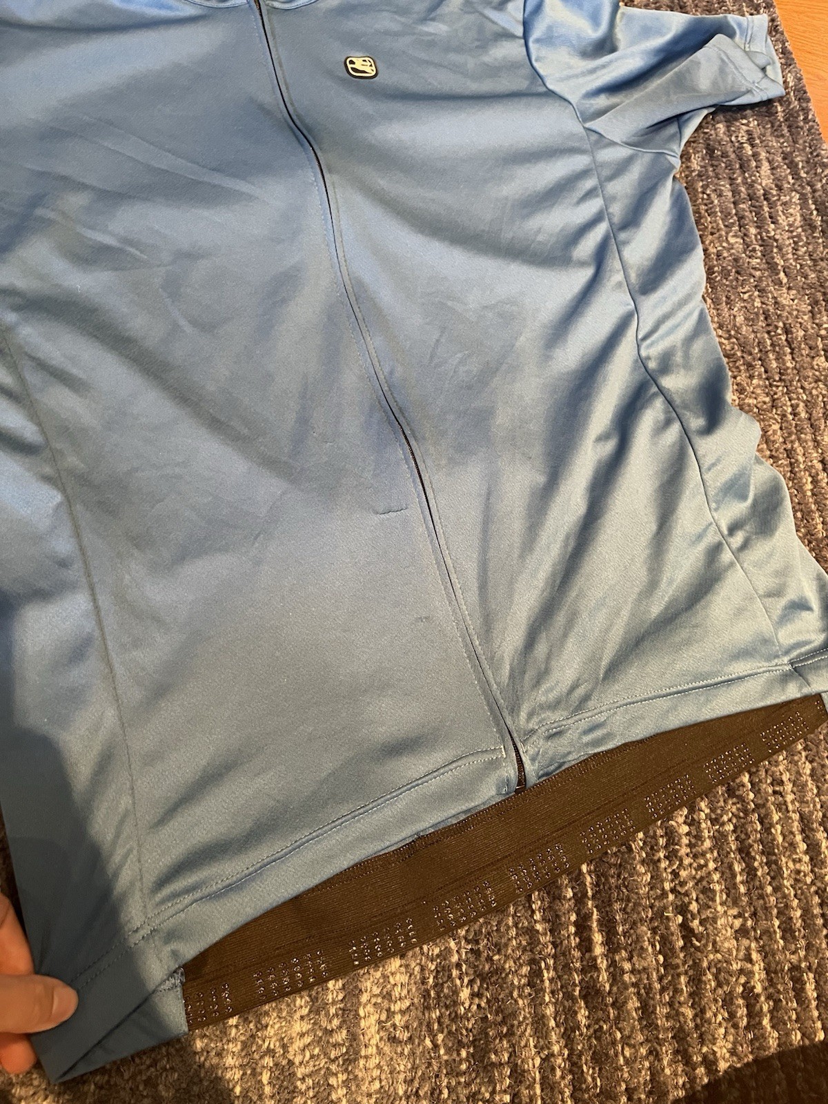 Giordana SilverLine Cycling Jersey Adult 2XL, Blue Lightweight Full Zip Stretch