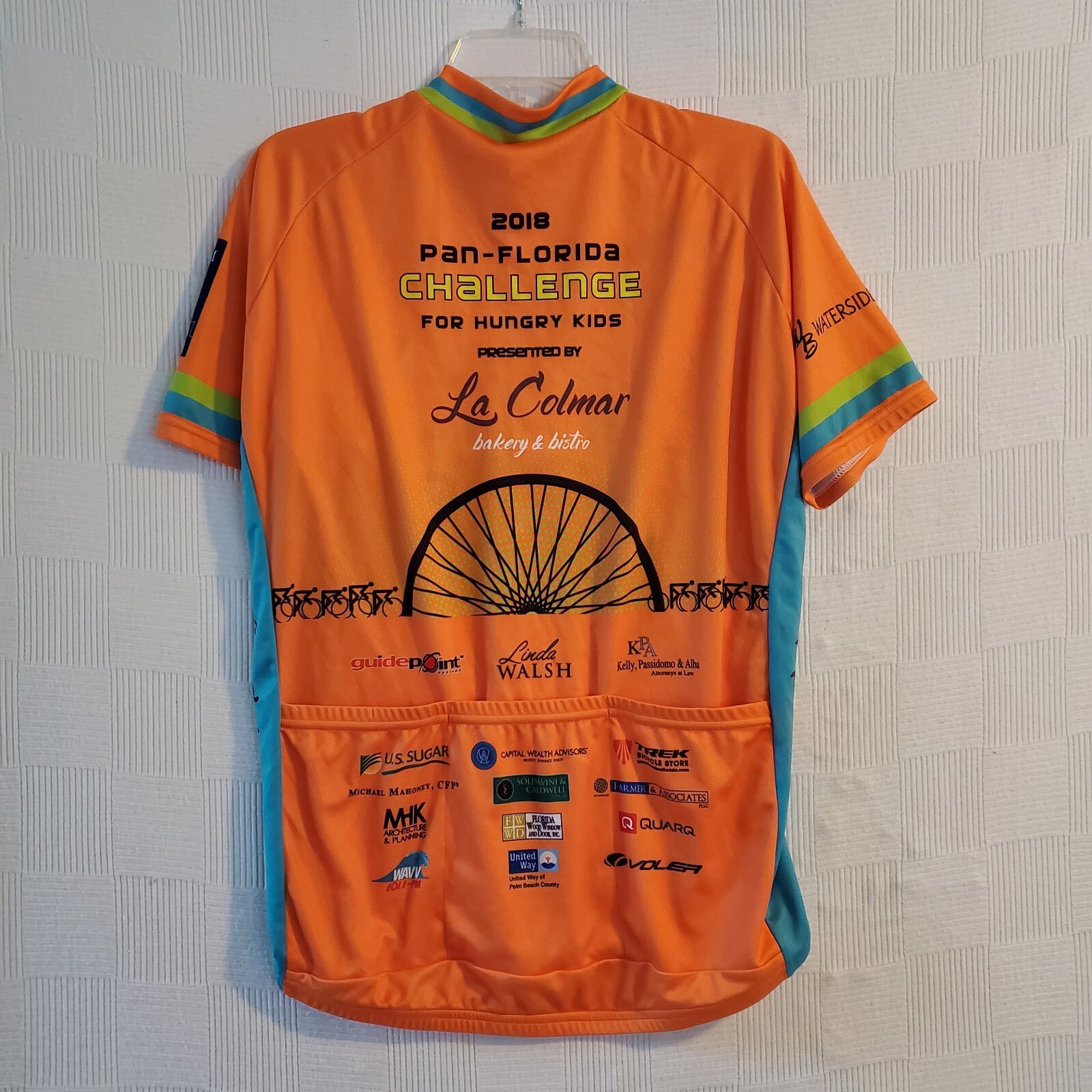 Voler Cycling Jersey Men’s Large Orange Full Zipper