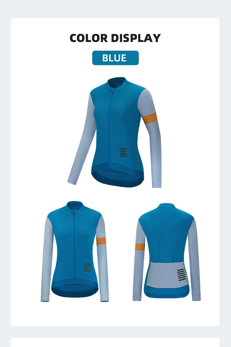 Women Cycling Thermal Fleece Jersey Winter Long Sleeve Bike Shirt Racing Clothes