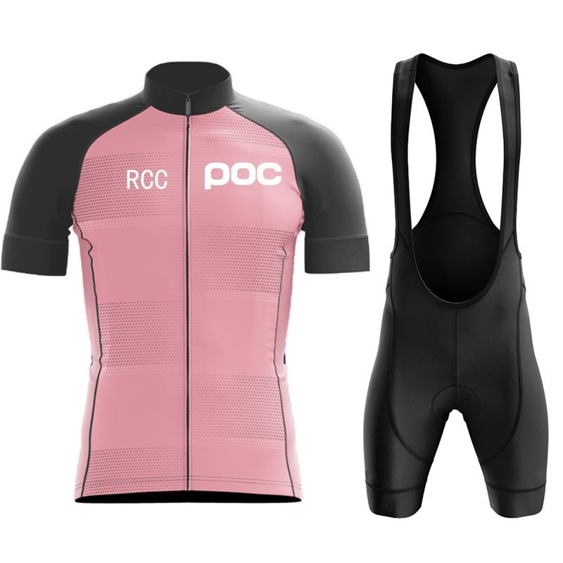 2026 RCC POC Cycling Jersey Set Men Short Sleeve Breathable Summer Bike Kit