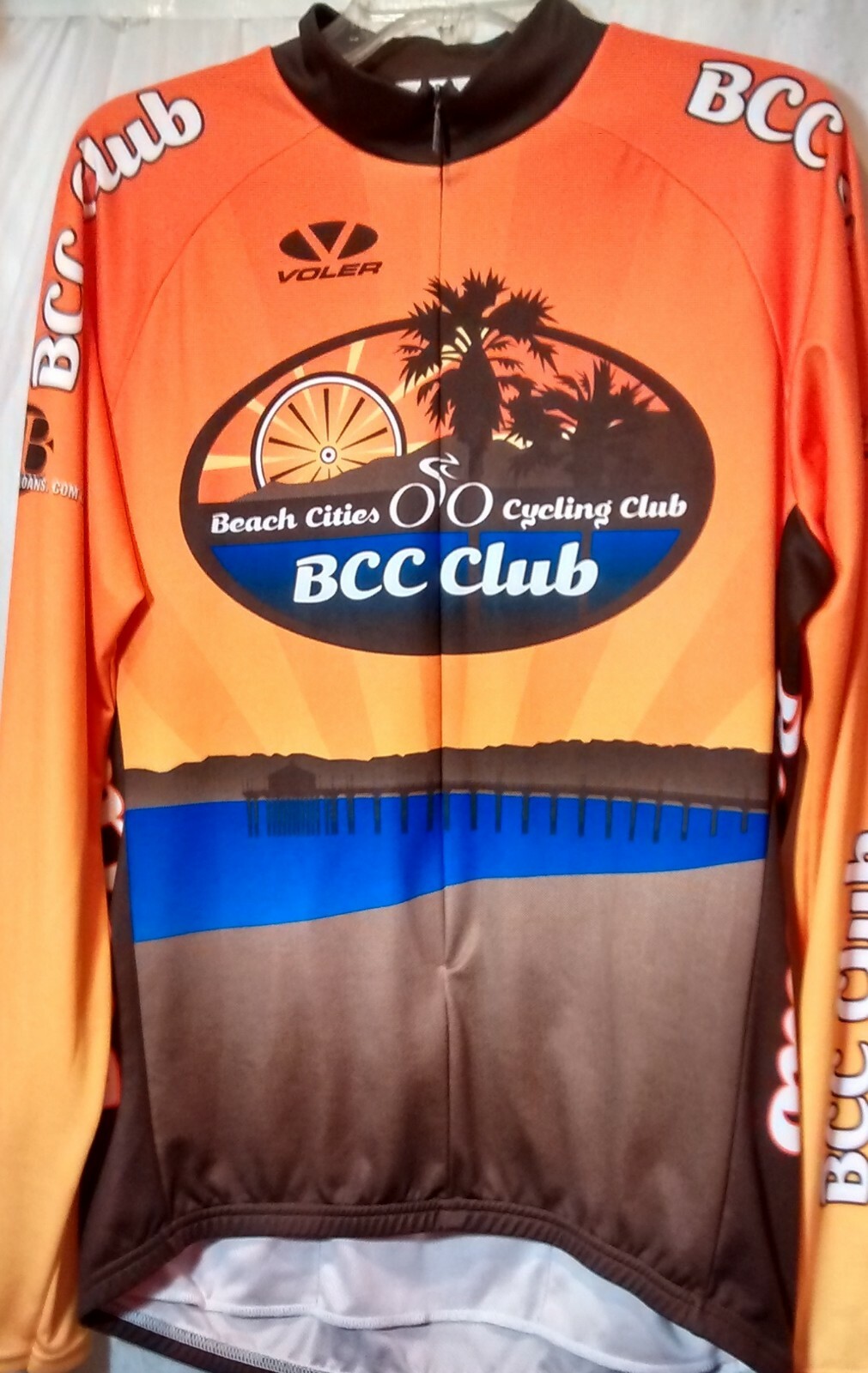 Voler Grover Beach Cities Cycling Club Team Cyclist Jersey Mens Long Sleeve USA