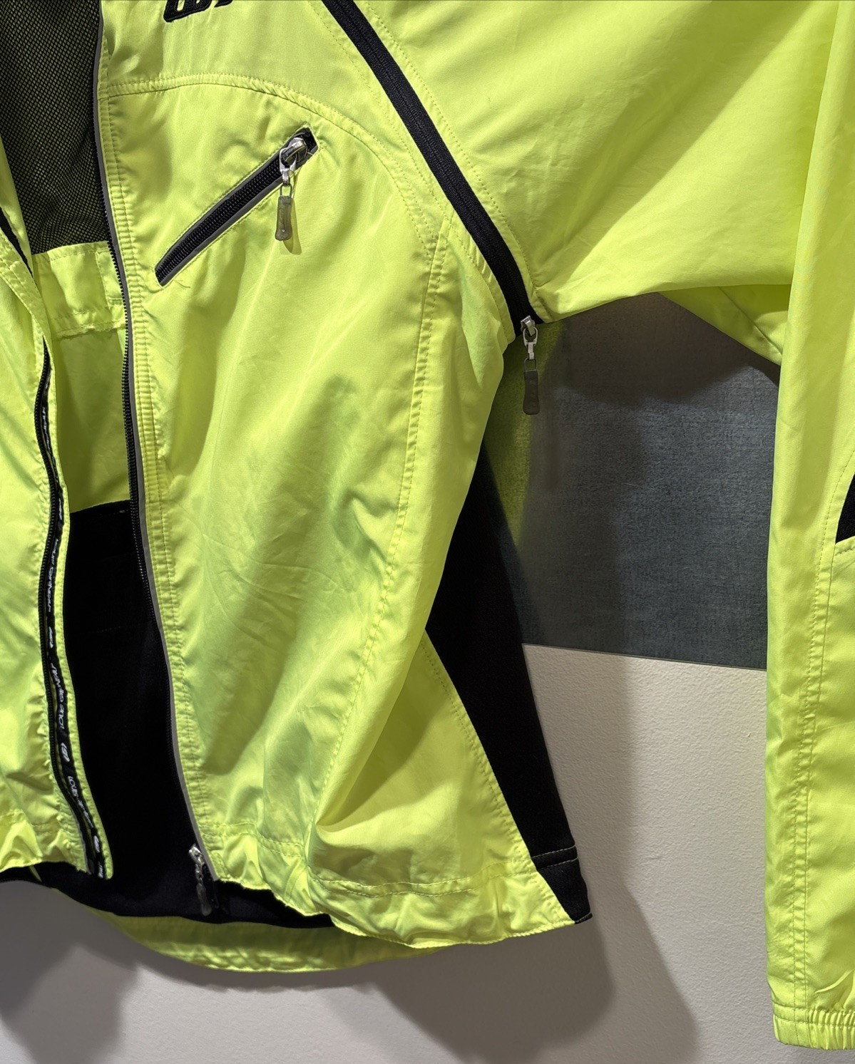 Cycling Jacket Vest LG Louis Garneau Convertible Cabriolet Hi-Vis M