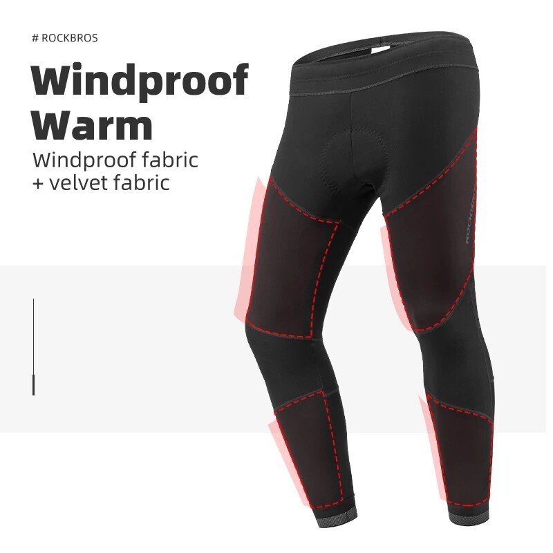 ROCKBROS Winter Cycling Jersey Sets Thermal Fleece Long Sleeve Bike Jersey+Pants