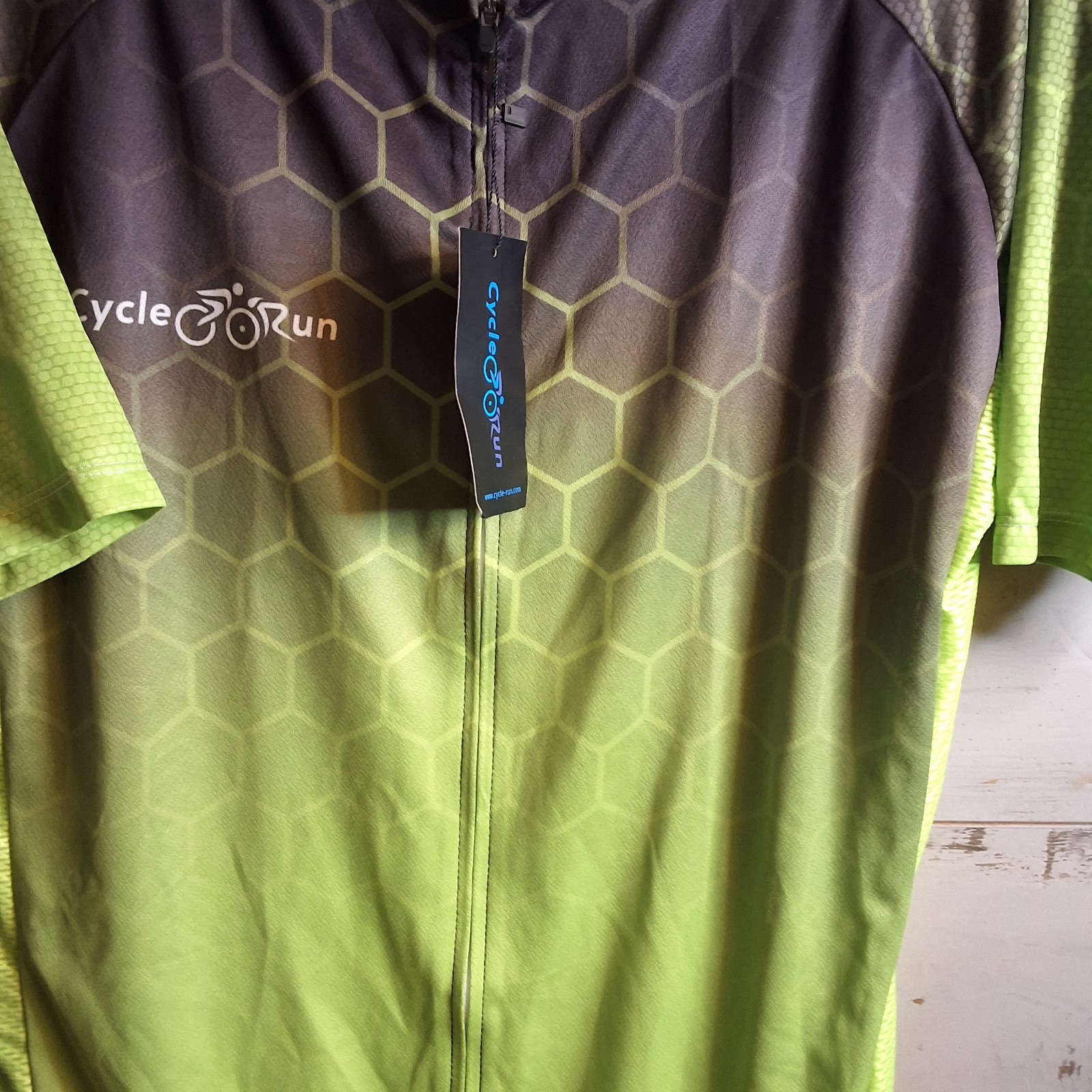 NWT Cycle Run XXXL Full Zip Short Sleeve Mens Elastic Waist