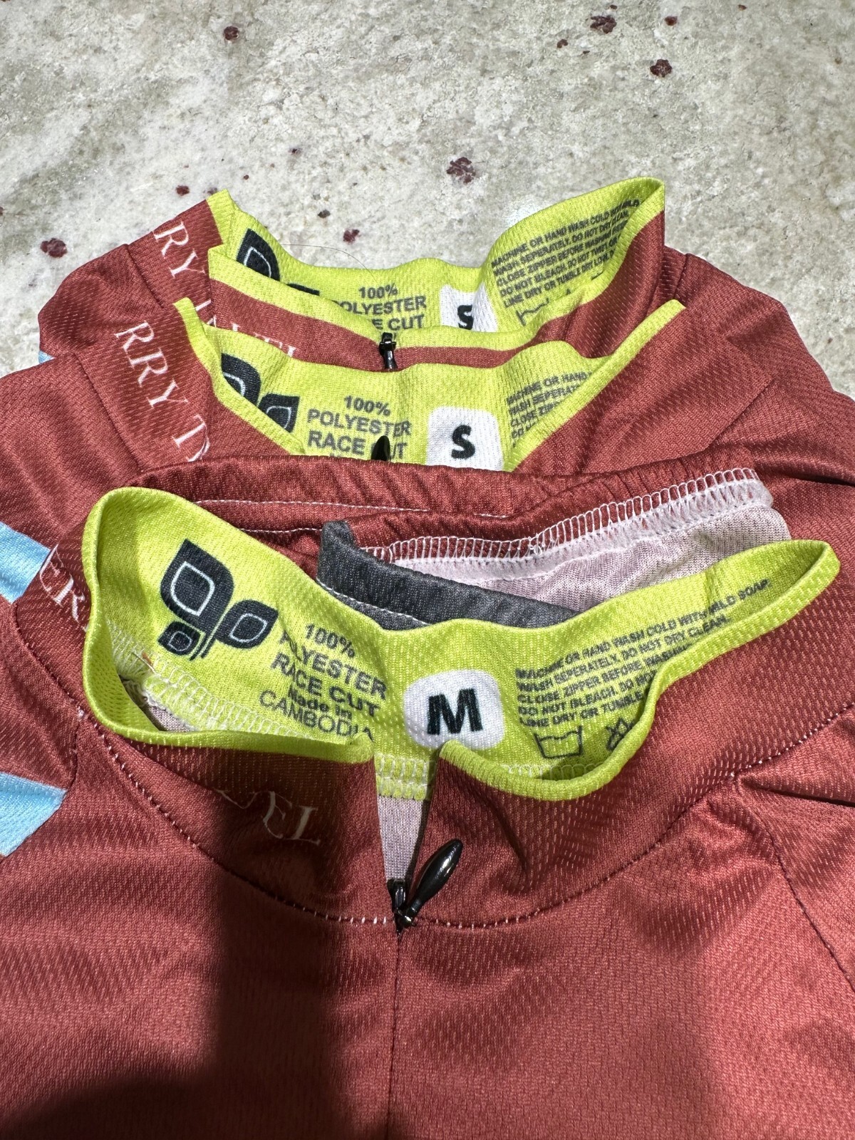 Cycling Jersey Travel Themed Cambodia Angkor Wat (S, M) Maroon Yellow Blue