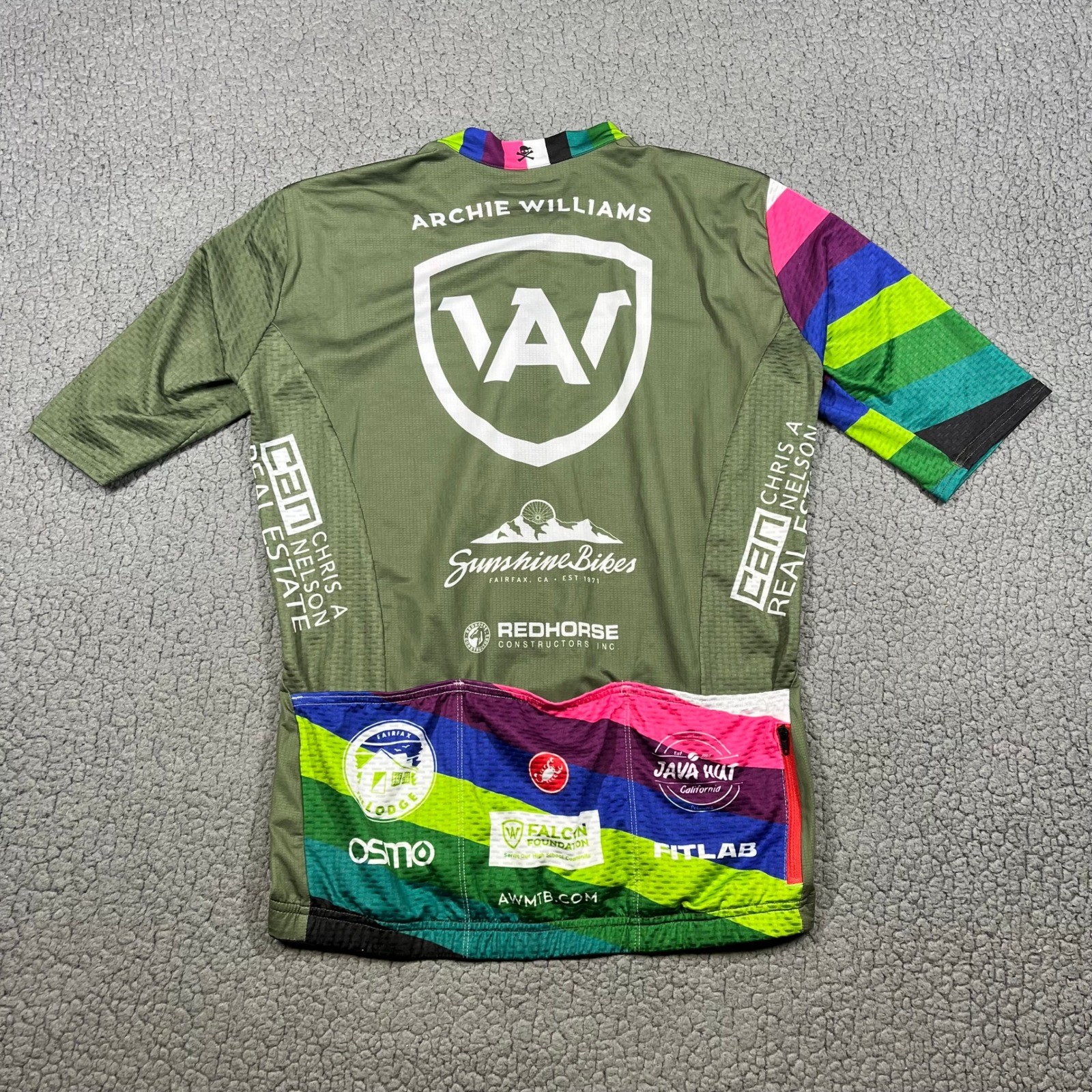 Castelli Archie Williams Mountain Bike Team Jersey Mens Medium Green MTB Cycling