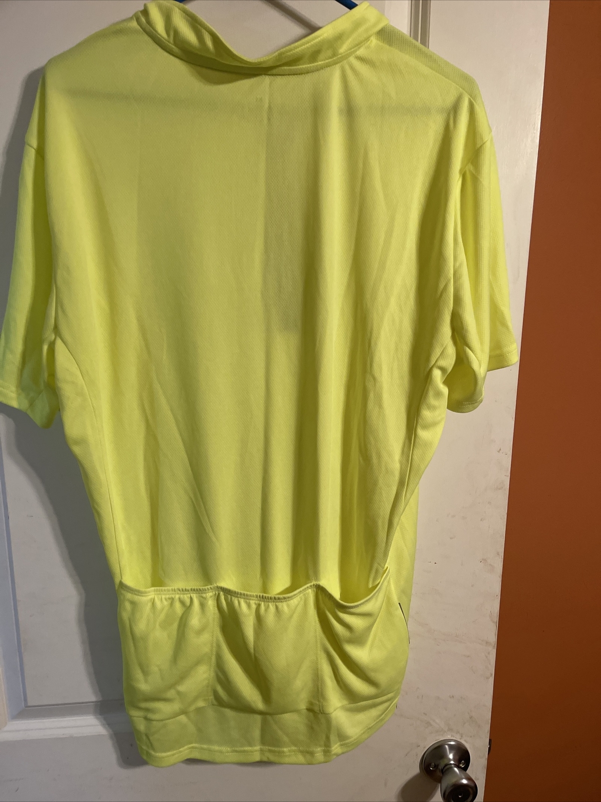 4ucycling Mens Short Sleeve Shirt Bike Fluorescent Green XL