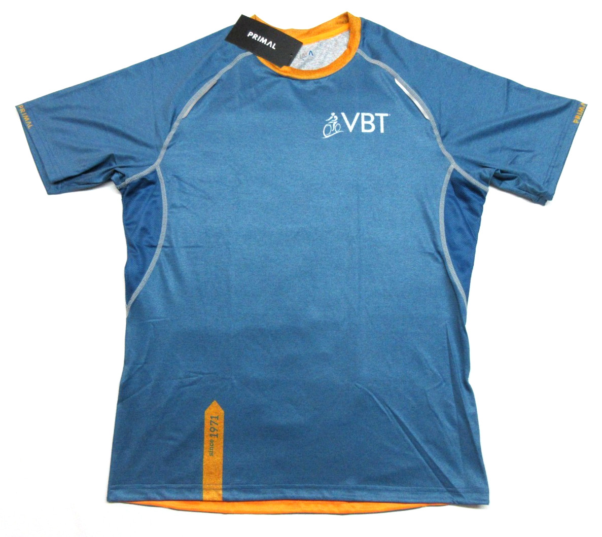NWT PRIMAL VBT Fivek Technical Cycling Blue Shortsleeve Jersey Shirt -Mens Large