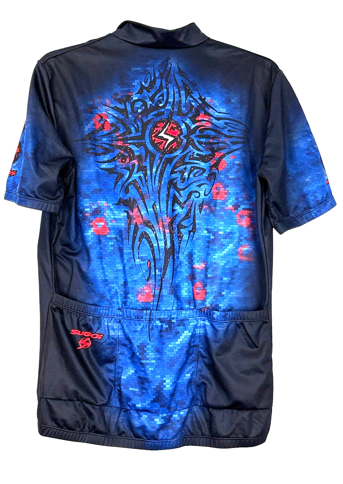 Sugoi 3/4 Zip Cycling Jersey Women’s LARGE Blue Short Sleeve w/Pockets