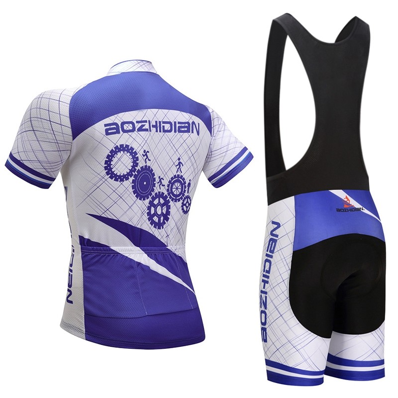 Men’s Bicycle Clothing Full Zip Cycling Jersey and Padded (Bib) Shorts Kit S-5XL