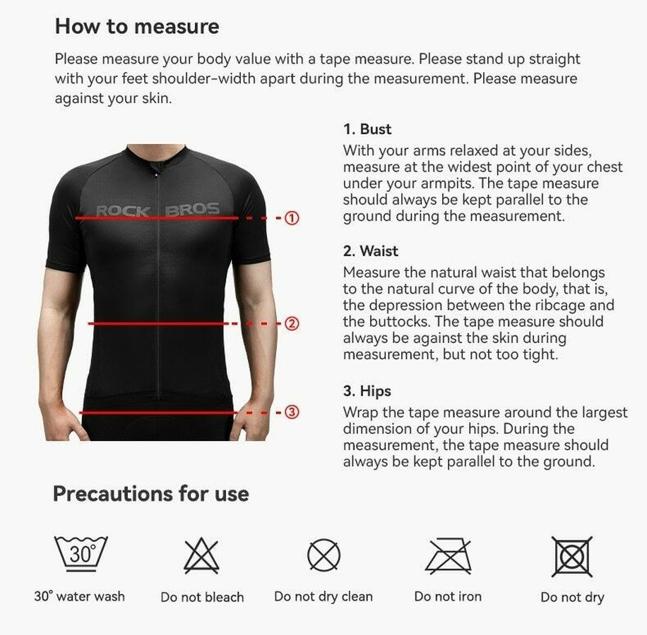 ROCKBROS Summer Cycling Jersey Men Breathable Shirt Quick Dry Bike Short Sleeves