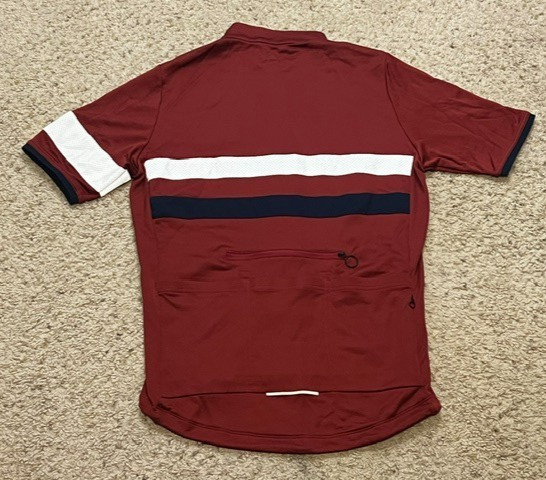 Rapha Men Dark Red Short Sleeve Brevet Jersey II Full Zip Size Large L Cycling