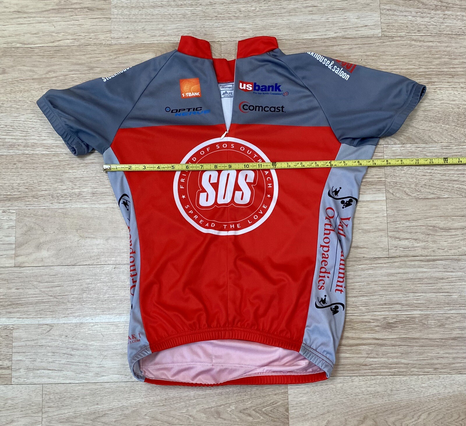Peak 1 Cycling Jersey 3/4 Zip Red and Gray Women’s Size Medium Bicycle